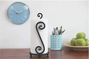 Indian iron art Tissue Paper/Towel/Napkin Holder/Dispenser for Kitchen and Dining Table Black-thumb1