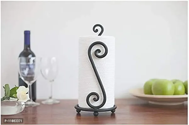 Indian iron art Tissue Paper/Towel/Napkin Holder/Dispenser for Kitchen and Dining Table Black