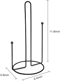 Indian iron art Double S Shaped Wrought Iron Tissue Droll Holder One-Handed Tear Paper | Tissue Paper Holder | Paper Towel Holder | Napkin Droll Holder Stand for Kitchen Lining-thumb1