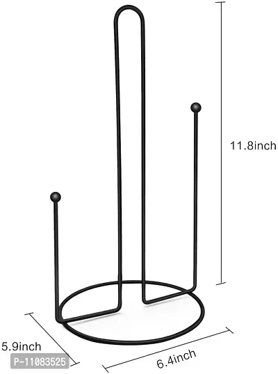 Indian iron art Double S Shaped Wrought Iron Tissue Droll Holder One-Handed Tear Paper | Tissue Paper Holder | Paper Towel Holder | Napkin Droll Holder Stand for Kitchen Lining-thumb2