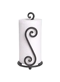 Indian iron art Tissue Paper/Towel/Napkin Holder/Dispenser for Kitchen and Dining Table Black-thumb2