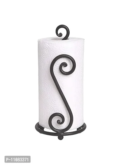 Indian iron art Tissue Paper/Towel/Napkin Holder/Dispenser for Kitchen and Dining Table Black-thumb3