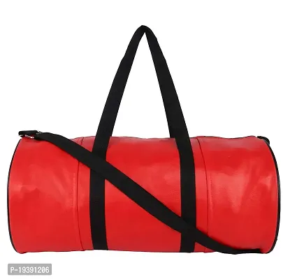 SHIRA 24 Duffles Sports Synthetic Leather Gym Bag with Shoulder Strap for Men and Women || Gym Bag (Red)