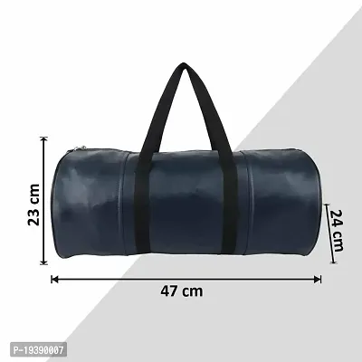 SHIRA 24 leather 35 Cms Luggage- Messenger Bag(Shira-24-Gym-Bag_navy blue)-thumb3