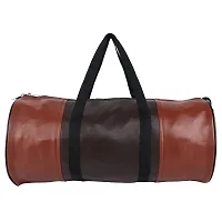 SHIRA 24 Duffles Sports Synthetic Leather Gym Bag with Shoulder Strap for Men and Women || Gym Bag (Tan_Brown)-thumb1