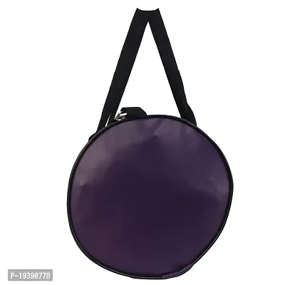 SHIRA 24 Duffles Sports Synthetic Leather Gym Bag with Shoulder Strap for Men and Women || Gym Bag (Purple_Black)-thumb4