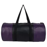 SHIRA 24 Duffles Sports Synthetic Leather Gym Bag with Shoulder Strap for Men and Women || Gym Bag (Purple_Black)-thumb4