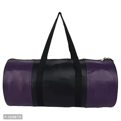 SHIRA 24 Duffles Sports Synthetic Leather Gym Bag with Shoulder Strap for Men and Women || Gym Bag (Purple_Black)-thumb5