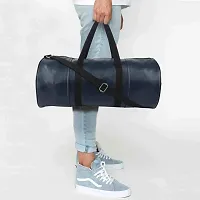 SHIRA 24 leather 35 Cms Luggage- Messenger Bag(Shira-24-Gym-Bag_navy blue)-thumb1