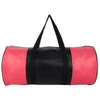 SHIRA 24 Duffles Sports Synthetic Leather Gym Bag with Shoulder Strap for Men and Women || Gym Bag (Black_Pink)-thumb4