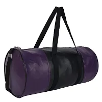 SHIRA 24 Duffles Sports Synthetic Leather Gym Bag with Shoulder Strap for Men and Women || Gym Bag (Purple_Black)-thumb2