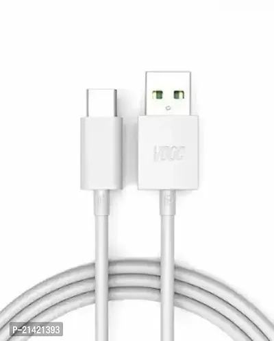 Trishanenterprises Usb Type C Cable 6 A 1 M 30W Dart Vooc Charging Cable Compatible With Oppo Realme Oneplus Vooc Dash Warp Dart Charging White Yellow One Cable-thumb0