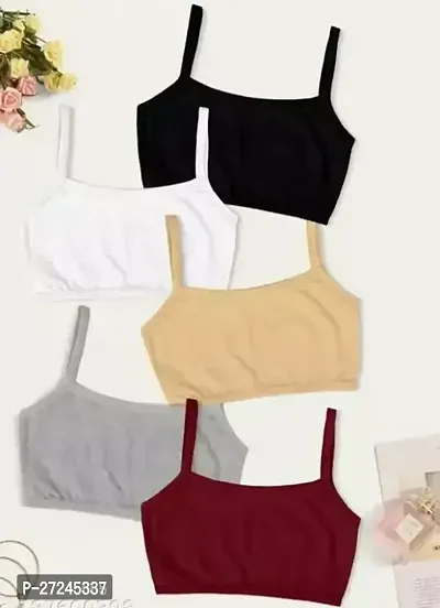 Classic Cotton Solid  Beginners Bras For Women Pack of 6