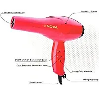 Foldable 1800 Watts Hair Dryer With Heat  Cool Setting And Detachable Nozzle Hair Dryer,Baal Sukhna Vala Machine,With assorted Red and Black..-thumb4