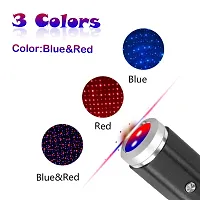 USB Car Interior Star Projector Night Light - Atmospheres Decoration (Red, Black)-thumb1