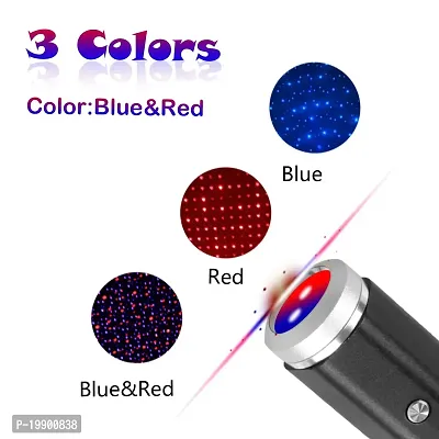 USB Car Interior Star Projector Night Light - Atmospheres Decoration (Red, Black)-thumb2