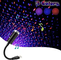 Roof Star Projector Lights with 3 modes, USB Portable Adjustable Flexible Interior Car Night Lamp Decor with Romantic Galaxy Atmosphere fit Car, Ceiling, Bedroom, Party-thumb1