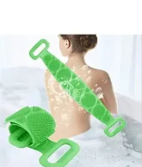 silicon Bath Scrubber Belt, Peeth Brush, Body Bath Brush, Soft Sponge Loofah Belt-thumb3