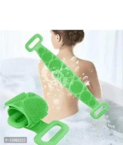 silicon Bath Scrubber Belt, Peeth Brush, Body Bath Brush, Soft Sponge Loofah Belt-thumb4