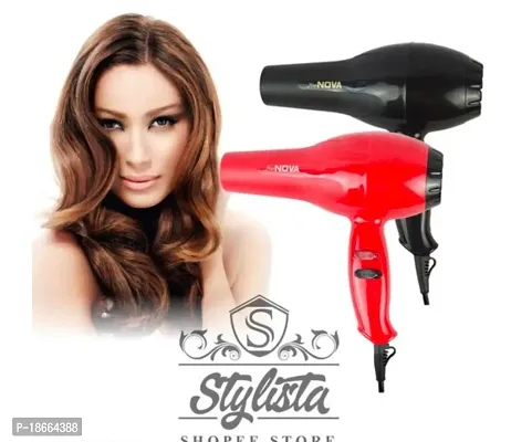 Foldable 1800 Watts Hair Dryer With Heat  Cool Setting And Detachable Nozzle Hair Dryer,Baal Sukhna Vala Machine,With assorted Red and Black..-thumb0