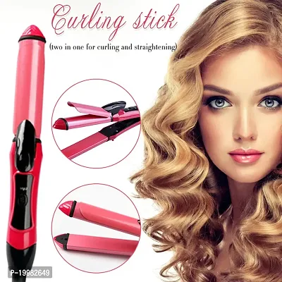 pink rod 2 in 1 straightner and curler for hair styling Hair Straightener-thumb0