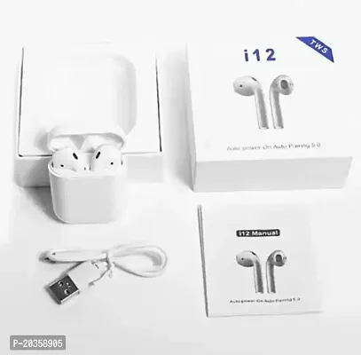 I12 Airport -Bluetooth Wireless Earbuds Bluetooth Headset (White, True Wireless) I12 Airpod -Bluetooth Wireless Earbuds Bluetooth Headset (White, True Wireless)-thumb3