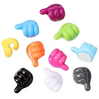 10 pcs Key Hooks Multifunctional Clip Holder Small Hand Wall Hooks Cute Car Adhesive Hooks Personalized Creative Non-Marking Silicone Hooks for Key Towel Cable Home Office Car D pack of 10 esk-thumb1