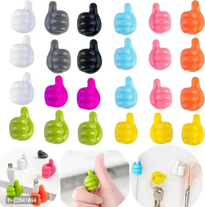 Silicone Thumb Hook||Thumb Holder Hooks for Hanging Wall Hangers, Bedroom, Kitchen Accessories Items, Cable Wire, Wall Hangers, Bedroom pack of 10-thumb0