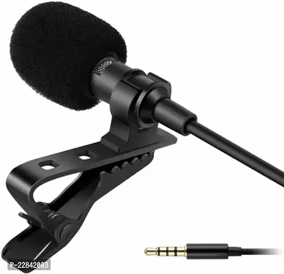 Mini Singing Collar Microphone Recording Mic Clip with Noise Cancellation For YouTube Videos Audio Recorder Mic With Hard Carrying Case(CM11,Black)#Quality Assurance Microphone Microphone-thumb0