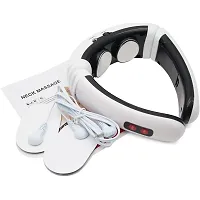 Massager Electric Pulse Neck Massager Cervical Vertebra Impulse Massage Physiotherapeutic Acupuncture Magnetic Therapy Pain Relief Massager  (White, Black)-thumb2