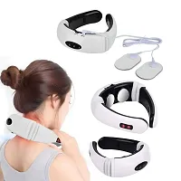 Massager Electric Pulse Neck Massager Cervical Vertebra Impulse Massage Physiotherapeutic Acupuncture Magnetic Therapy Pain Relief Massager  (White, Black)-thumb1