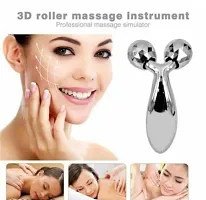 3D Massager Roller 360 Rotate Face Full Body Shape for Skin Lifting Wrinkle Remover Facial Massage Relaxation Tool, 15.5 x 9.5 x 5 cm, Silver-thumb1