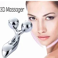 3D Massager Roller 360 Rotate Face Full Body Shape for Skin Lifting Wrinkle Remover Facial Massage Relaxation Tool, 15.5 x 9.5 x 5 cm, Silver-thumb2