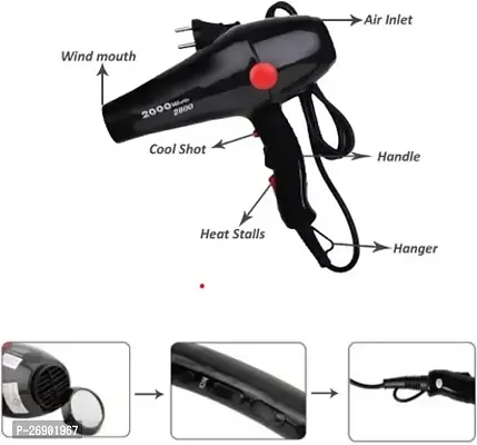 Choaba Hair Dryer (CHAOBA 2800) 2000 Watts for Hair Styling with Cool and Hot Air Flow Option (Black) Hair Dryer  (2000 W, Black)
