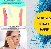Eyebrow Painless Facial Hair Remover Razor for Face, Women and Men (Multi colour) - Pack of 3-thumb1