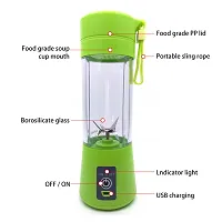 Plastic Multi-Function Portable Usb Electric Juicer Blender, 320 Ml Juicer (multicolor) Pack of 1-thumb1