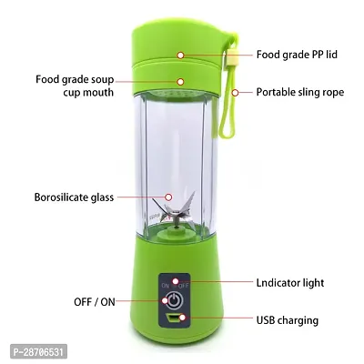 Plastic Multi-Function Portable Usb Electric Juicer Blender, 320 Ml Juicer (multicolor) Pack of 1-thumb2