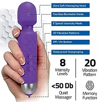 Waterproof-any color Rechargeable Personal Body Massager for Women | Cordless Handheld Wand Vibrate Machine with 20 Vibration Modes  8 Speed Patterns-thumb1