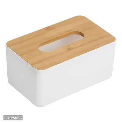 Wooden Tissue Box Holder Cover,Rectangular Paper Holder Boxes,Removable Facial Tissue Dispenser-thumb3