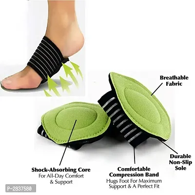 Extra Thick Cushioned Compression Arch Foot Support For Men & Women - 2 Pair-thumb2