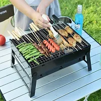 Steel  Wooden Handle Barbecue Bbq Skewers - Pack Of 6-thumb3