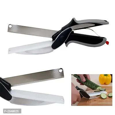 Clever Cutter 2-In-1 Stainless Steel Vegetable Chopper Scissor 1 Piece - (Assorted)-thumb0