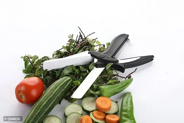 Clever Cutter 2-In-1 Stainless Steel Vegetable Chopper Scissor 1 Piece - (Assorted)-thumb2