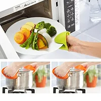 Heat Resistant Bird Shape Silicone Kitchen Cooking Oven Mitts Hand Clip Finger Glove (Assorted) - Pack Of 2-thumb2