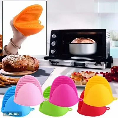 Heat Resistant Bird Shape Silicone Kitchen Cooking Oven Mitts Hand Clip Finger Glove (Assorted) - Pack Of 10