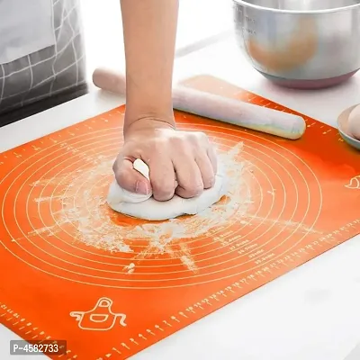 K Kudos Enterprise Multipurpose Orange Silicone Foldable Non Stick Washable  Reusable Baking Mat (1 Pc)