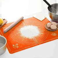 K Kudos Enterprise Multipurpose Orange Silicone Foldable Non Stick Washable  Reusable Baking Mat (1 Pc)-thumb1