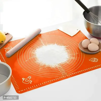 K Kudos Enterprise Multipurpose Orange Silicone Foldable Non Stick Washable  Reusable Baking Mat (1 Pc)-thumb2