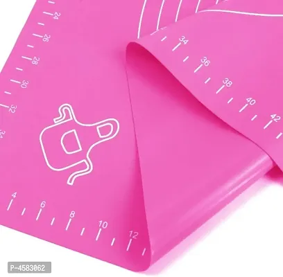 K Kudos Enterprise Multipurpose Pink Silicone Foldable Non Stick Washable  Reusable Baking Mat (1 Pc)-thumb5