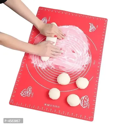 K Kudos Enterprise Multipurpose Red Silicone Foldable Non Stick Washable  Reusable Baking Mat (1 Pc)